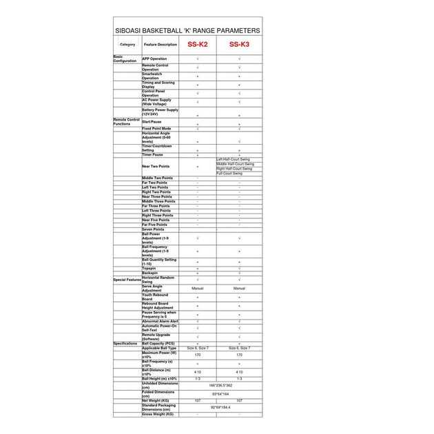 SIBOASI Basketball Machine K3 (SKU SS-K3)