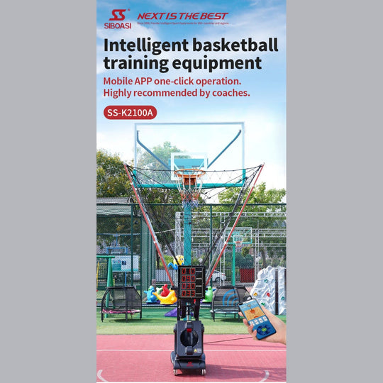 SIBOASI Basketball Rebound Machine ? Automatic Ball Return, Smart Training System, Model K2100A
