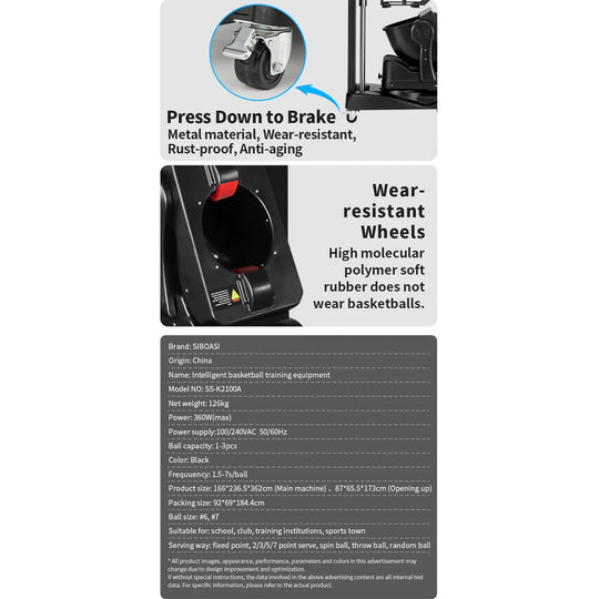 SIBOASI Basketball Rebound Machine ? Automatic Ball Return, Smart Training System, Model K2100A