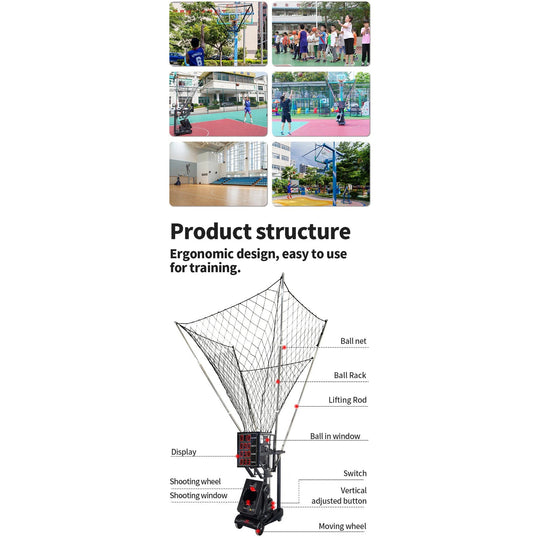 SIBOASI Basketball Rebound Machine ? Automatic Ball Return, Smart Training System, Model K2100A