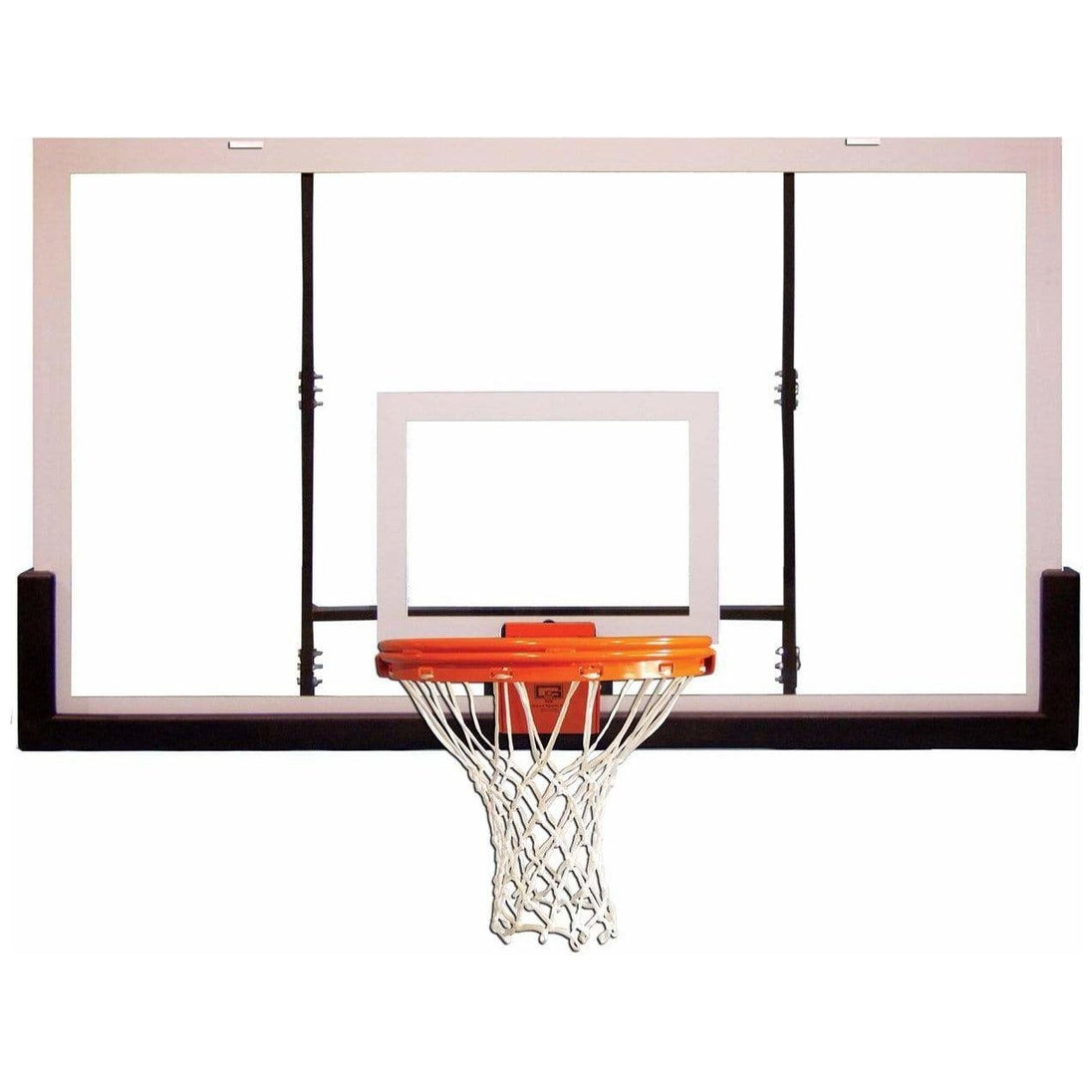 Gared 42 inch by 72 inch rectangular polycarbonate basketball backboard mounted on basketball goal system