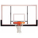Gared 42 inch by 72 inch rectangular polycarbonate basketball backboard mounted on basketball goal system
