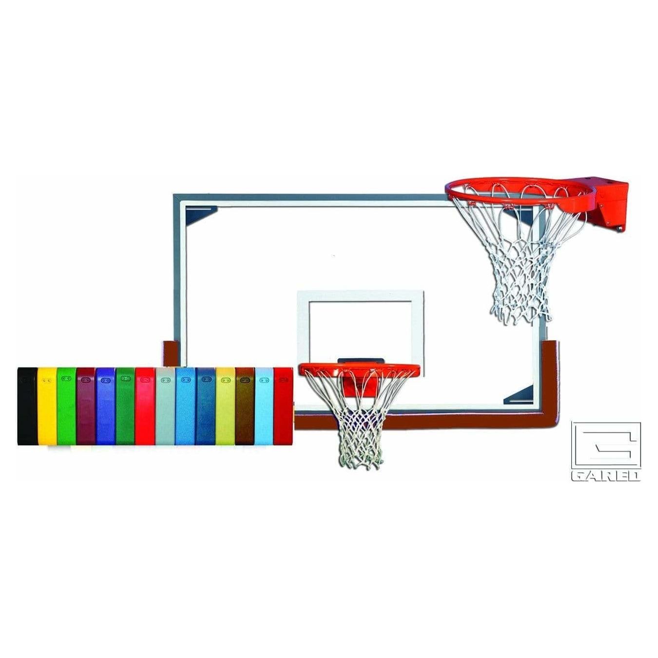 Gared 48" x 72" Scholastic Basketball Glass Backboard Package PKRG20PM