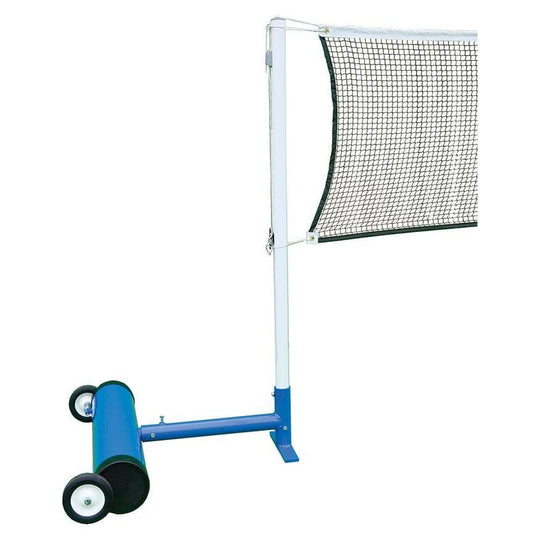 Jaypro EZBSO-3 Badminton Easy Play Game Standards with Posts set up on a grass field