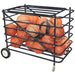 Heavy-duty Jaypro Sports Atlas Series Double Ball Carrier with mesh hamper insert, ideal for storing sports balls and equipme