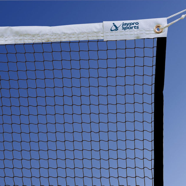 Jaypro Sports black badminton net with dimensions 21 ft x 30 in