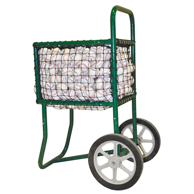 Durable Jaypro Sports Ball Cart (Green) BCT-100 with oversized no-flat wheels