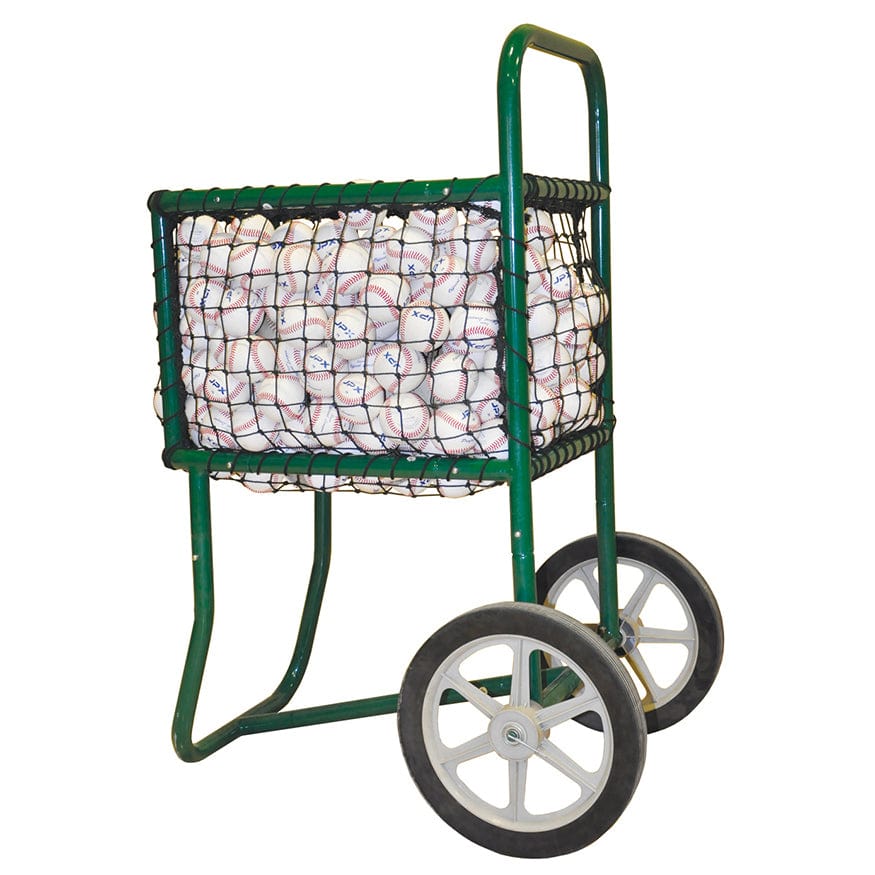 Durable Jaypro Sports Ball Cart (Green) BCT-100 with oversized no-flat wheels