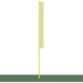 Yellow Jaypro Baseball and Softball Foul Pole set up on a field