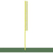 Yellow Jaypro Baseball and Softball Foul Pole set up on a field