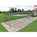 Jaypro Sports Professional Outdoor Batting Tunnel Frame set up in a field ready for training sessions