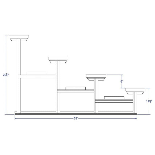Jaypro Bleacher - 15' (4 Row - Single Foot Plank) - All Aluminum BLCH-4AL