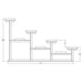 Jaypro Bleacher - 15' (4 Row - Single Foot Plank) - All Aluminum BLCH-4AL