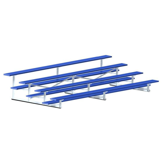 Jaypro Bleacher - 15' (4 Row - Single Foot Plank) - All Aluminum (Powder Coated) BLCH-4ALPC