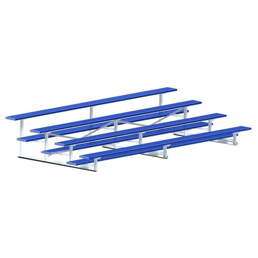 Jaypro Bleacher - 15' (4 Row - Single Foot Plank) - All Aluminum (Powder Coated) BLCH-4ALPC