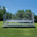 Jaypro Bleacher - 15' (5 Row - Single Foot Plank with Chain Link Rail) - Enclosed BLCH-5C