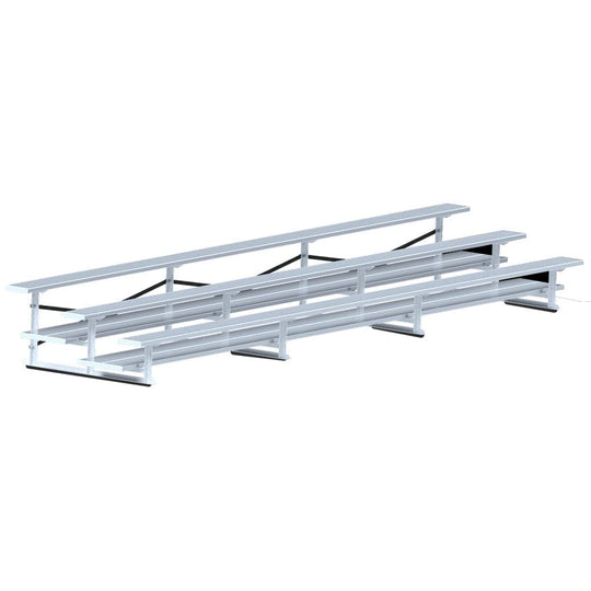 Jaypro Bleacher - 21' (3 Row - Double Foot Plank) - All Aluminum BLDP-321AL