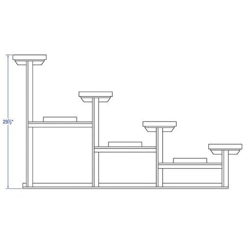 Jaypro Bleacher - 21' (4 Row - Single Foot Plank) - All Aluminum BLCH-421AL