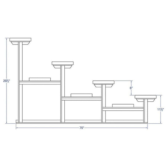 Jaypro Bleacher - 21' (4 Row - Single Foot Plank) - All Aluminum (Powder Coated) BLCH-421ALPC