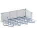 Jaypro Bleacher - 21' (5 Row - Single Foot Plank with Chain Link Rail) - Enclosed BLCH-521C