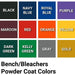Jaypro Bleacher - 27' (5 Row - Single Foot Plank with Chain Link Rail) - Enclosed (Powder Coated) BLCH-527CPC
