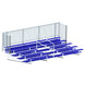 Jaypro Bleacher - 21' (5 Row - Single Foot Plank with Guard Rail & Aisle) - Enclosed (Powder Coated) BLCH-521ASGRPC
