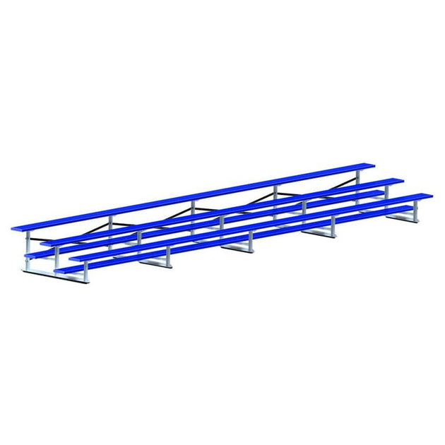 Jaypro Bleacher - 27' (3 Row - Single Foot Plank) - Standard, Outdoor (Powder Coated) BLCH-327PC