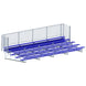 Jaypro Bleacher - 27' (5 Row - Single Foot Plank with Guard Rail) - Enclosed (Powder Coated) BLCH-527GRPC