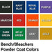 Jaypro Bleacher - 27' (5 Row - Single Foot Plank with Guard Rail) - Enclosed (Powder Coated) BLCH-527GRPC
