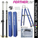 Jaypro FeatherLite Volleyball System in use on a gym floor