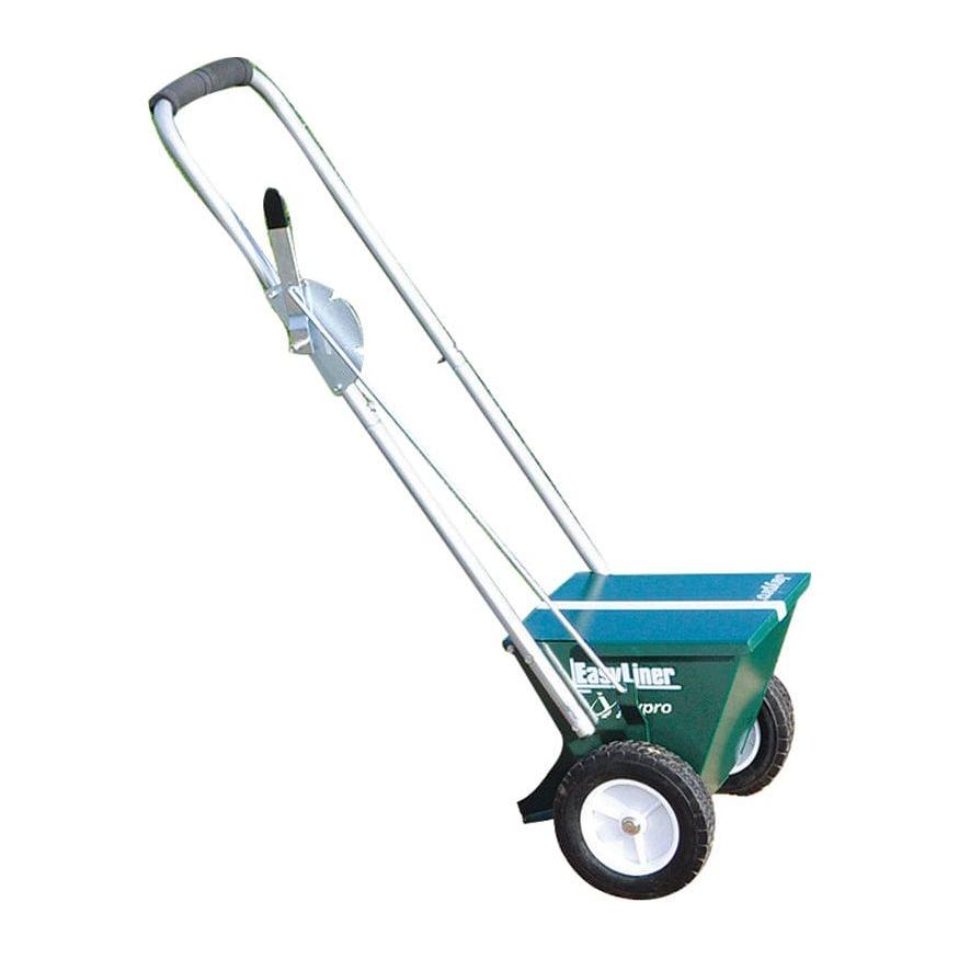 Jaypro Field Line Marker-Easyliner with 25 lb capacity lined up on a sports field