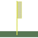 Jaypro Foul Poles - Collegiate (12') - (Yellow) BBSBFP-12