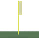 Jaypro Foul Poles - Collegiate Surface Mount (15') (Yellow) BBSBFP-15SM