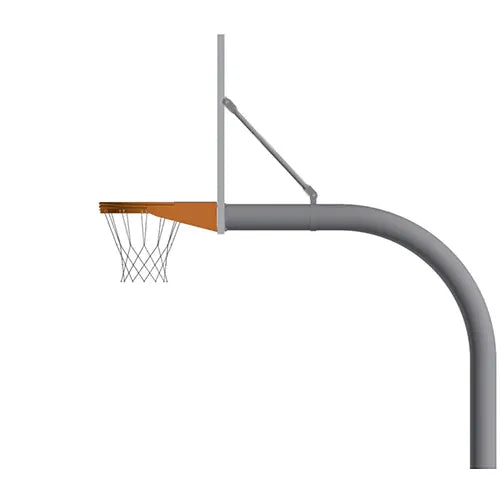 Jaypro Gooseneck Basketball System (4-1/2" Pole with 4' Offset) 72"W x 42"H Acrylic Backboard