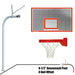 Jaypro Gooseneck Basketball System (4-1/2" Pole with 4' Offset) 72"W x 42"H Perforated Aluminum Backboard
