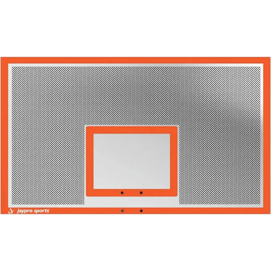 Jaypro Gooseneck Basketball System (4-1/2" Pole with 4' Offset) 72"W x 42"H Perforated Steel Backboard