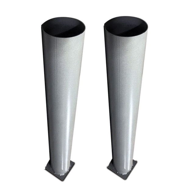 Jaypro Sports FPS-20 ground sleeves installed on a baseball field for foul poles