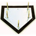 Jaypro Sports Major League home plate with 5 zinc-plated spikes on green grass