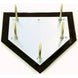 Jaypro Sports Major League home plate with 5 zinc-plated spikes on green grass