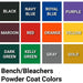 Jaypro Indoor Bleacher - 15 ft. (2 Row - Single Foot Plank) - Tip & Roll (Powder Coated) BLCH-2TRGPC