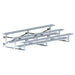 Jaypro Indoor Bleacher - 15 ft. (3 Row - Single Foot Plank) -Tip & Roll BLCH-3TRG