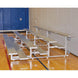 Photo of Jaypro Sports Indoor Bleacher BLCH-4TRG with aluminum benches in a compact configuration