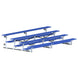 Jaypro Indoor Bleacher - 15 ft. (4 Row - Single Foot Plank) - Tip & Roll (Powder Coated) BLCH-4TRGPC