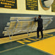 Jaypro Indoor Bleacher - 27 ft. (2 Row - Double Foot Plank) - Tip & Roll (Powder Coated) BLDP-227TRGPC