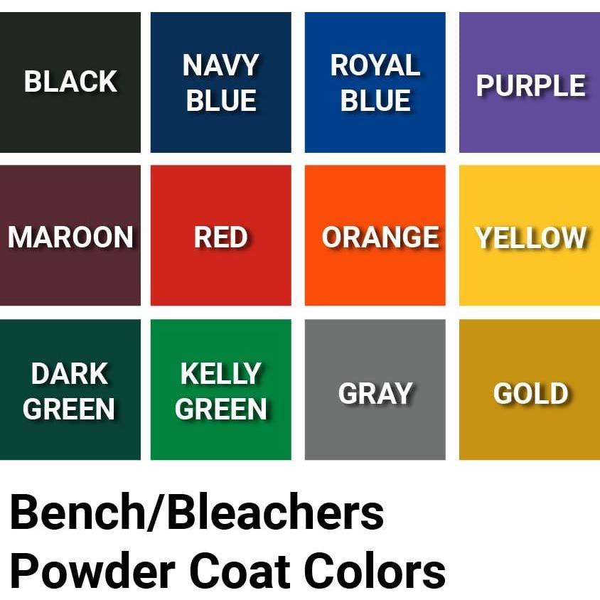 Jaypro Indoor Bleacher - 27 ft. (2 Row - Double Foot Plank) - Tip & Roll (Powder Coated) BLDP-227TRGPC
