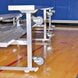 Jaypro Indoor Bleacher - 27 ft. (2 Row - Single Foot Plank) - Tip & Roll BLCH-227TRG