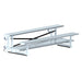 Jaypro Indoor Bleacher - 7-1/2 ft. (2 Row - Double Foot Plank) - Tip & Roll BLDP-275TRG