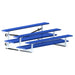 Jaypro Indoor Bleacher - 7-1/2 ft. (3 Row - Double Foot Plank) - Tip & Roll (Powder Coated) BLDP-375TRGPC