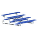 Jaypro Indoor Bleacher - 7-1/2 ft. (4 Row - Single Foot Plank) - Tip & Roll (Powder Coated) BLCH-475TRGPC