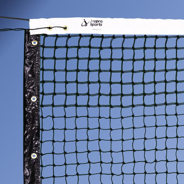Jaypro Indoor Tournament Tennis Net (1-7/8 in. Sq. - 3mm Polyethylene Knotted Mesh) TTN-3